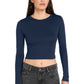 BELLA+CANVAS ®  Women's Micro Rib Long Sleeve Baby Tee BC1501 | Add Your Logo