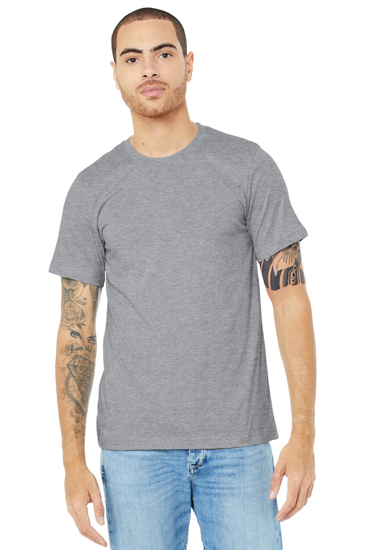 BELLA+CANVAS    Unisex Heather CVC Short Sleeve Tee. BC3001CVC