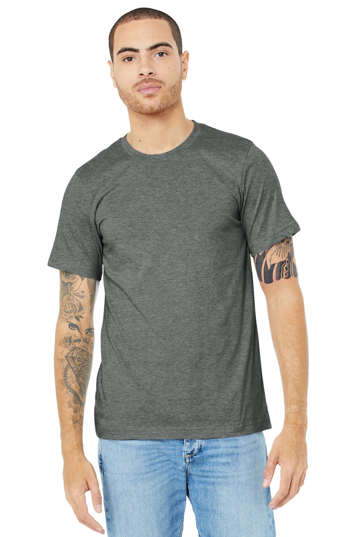 BELLA+CANVAS    Unisex Heather CVC Short Sleeve Tee. BC3001CVC