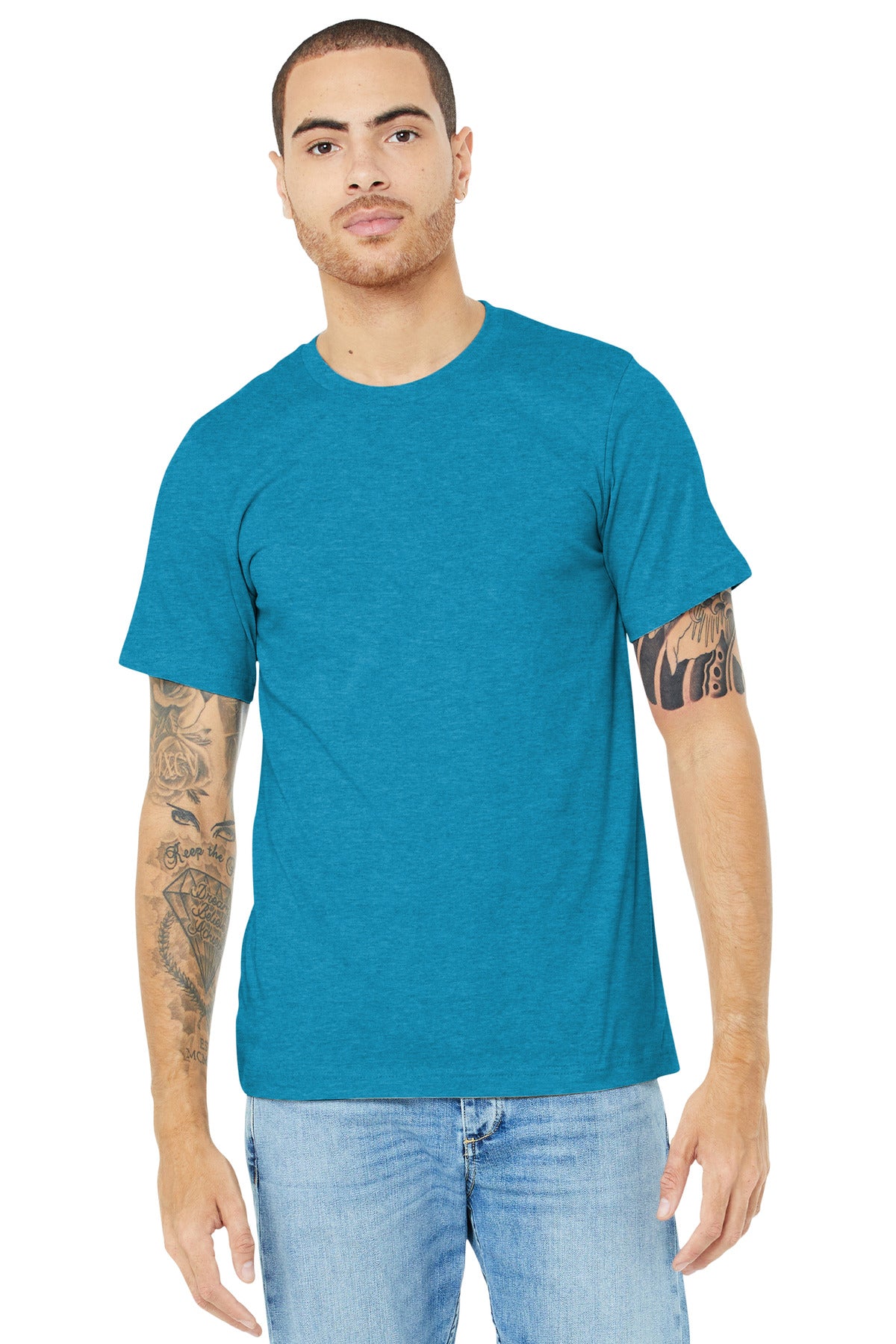 BELLA+CANVAS    Unisex Heather CVC Short Sleeve Tee. BC3001CVC
