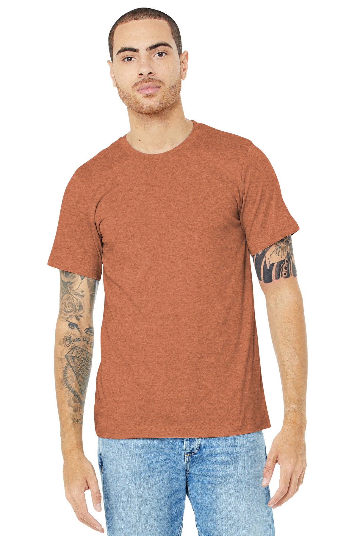 BELLA+CANVAS    Unisex Heather CVC Short Sleeve Tee. BC3001CVC