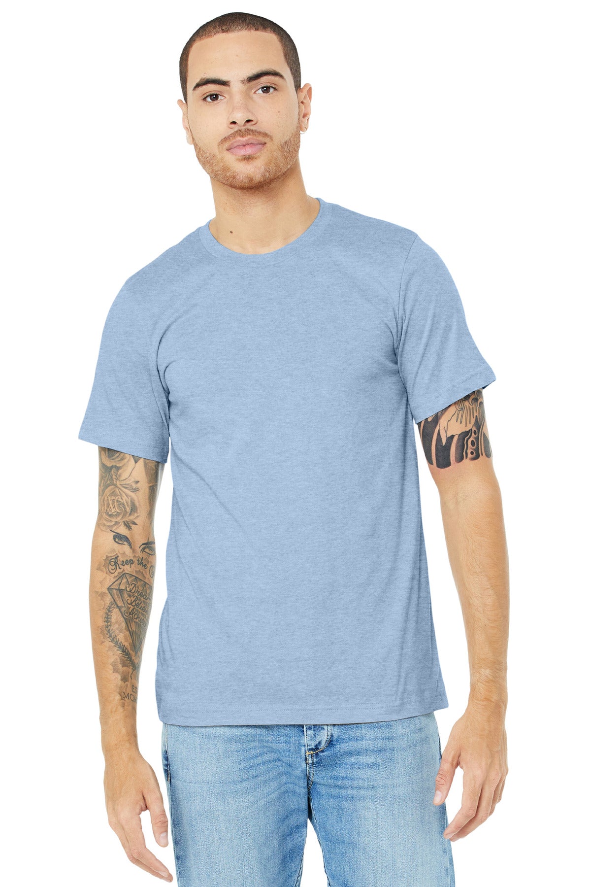 BELLA+CANVAS    Unisex Heather CVC Short Sleeve Tee. BC3001CVC