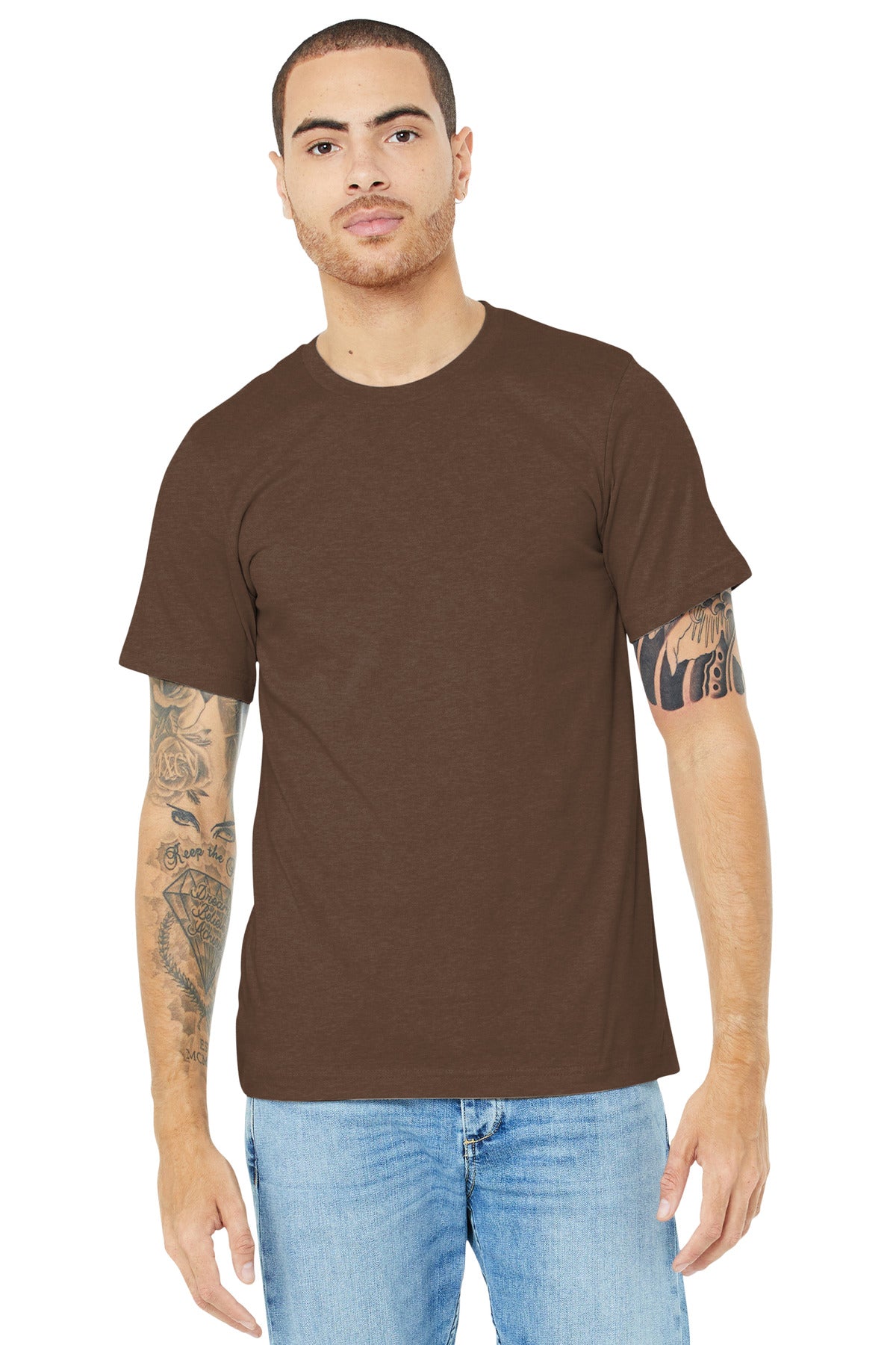 BELLA+CANVAS    Unisex Heather CVC Short Sleeve Tee. BC3001CVC