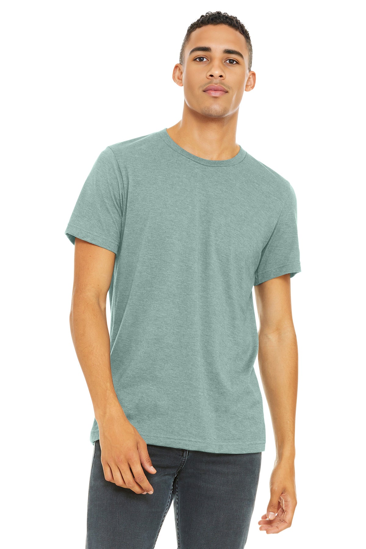 BELLA+CANVAS    Unisex Heather CVC Short Sleeve Tee. BC3001CVC