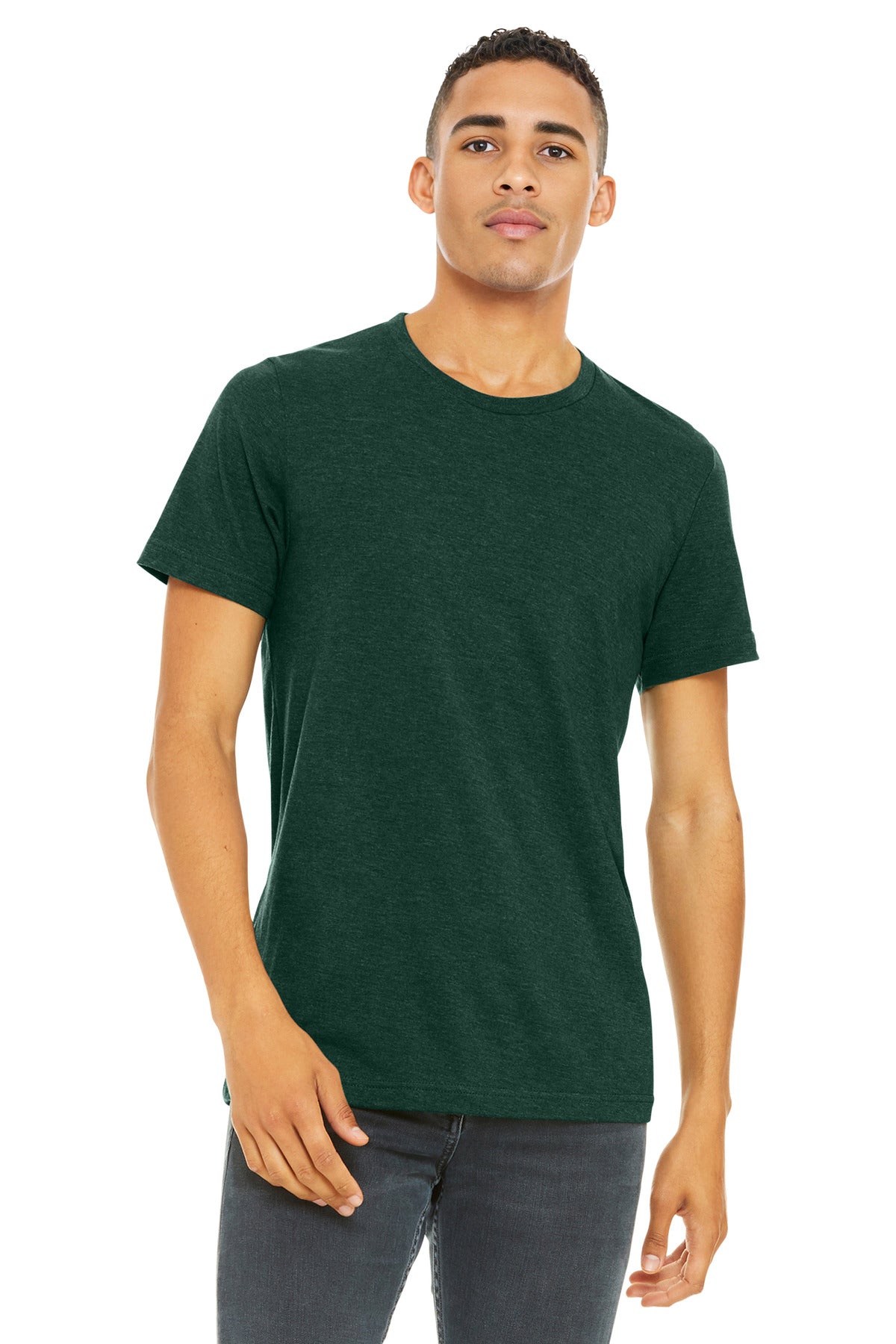BELLA+CANVAS    Unisex Heather CVC Short Sleeve Tee. BC3001CVC