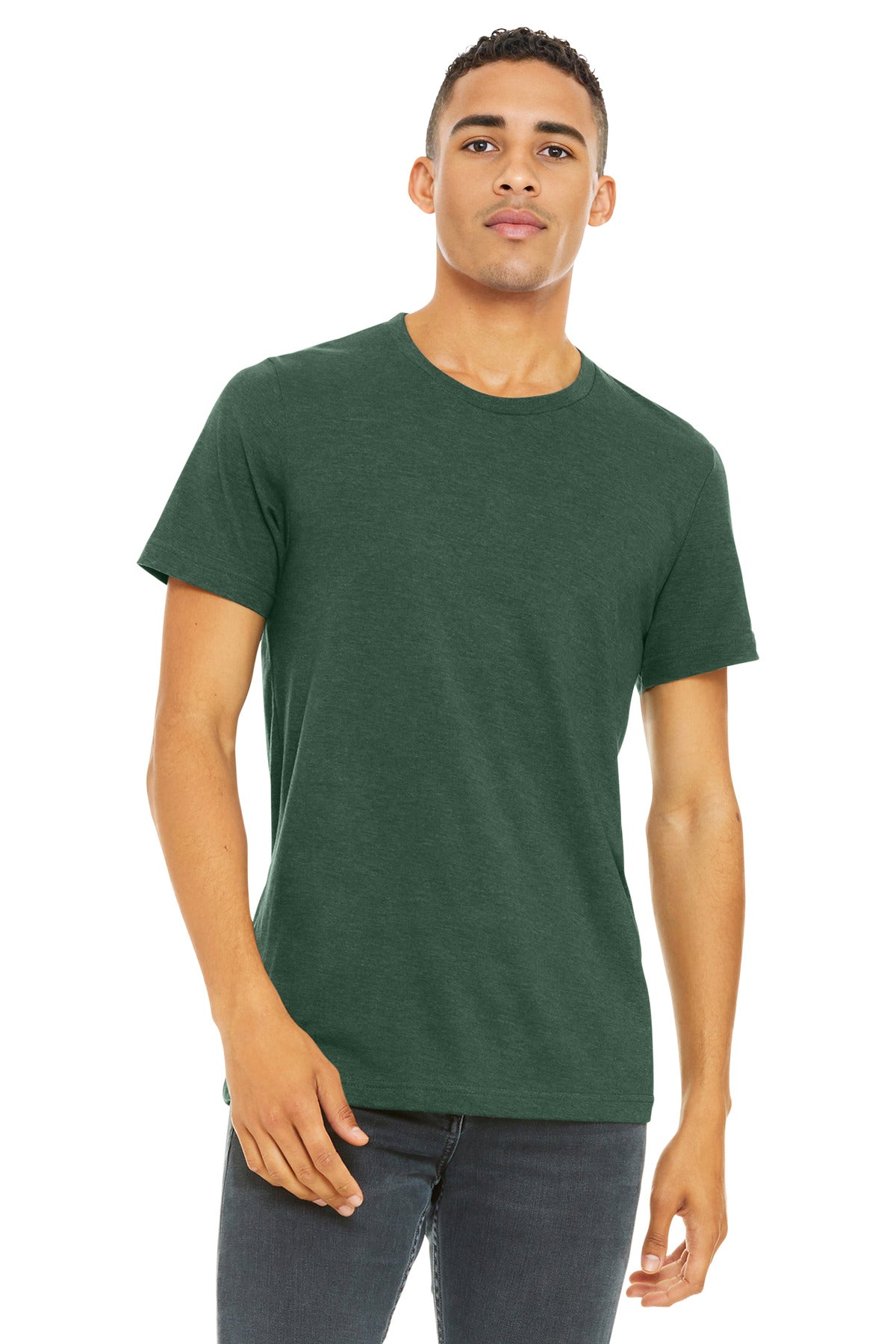 BELLA+CANVAS    Unisex Heather CVC Short Sleeve Tee. BC3001CVC