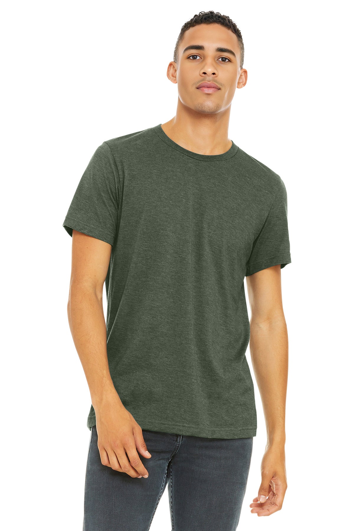 BELLA+CANVAS    Unisex Heather CVC Short Sleeve Tee. BC3001CVC