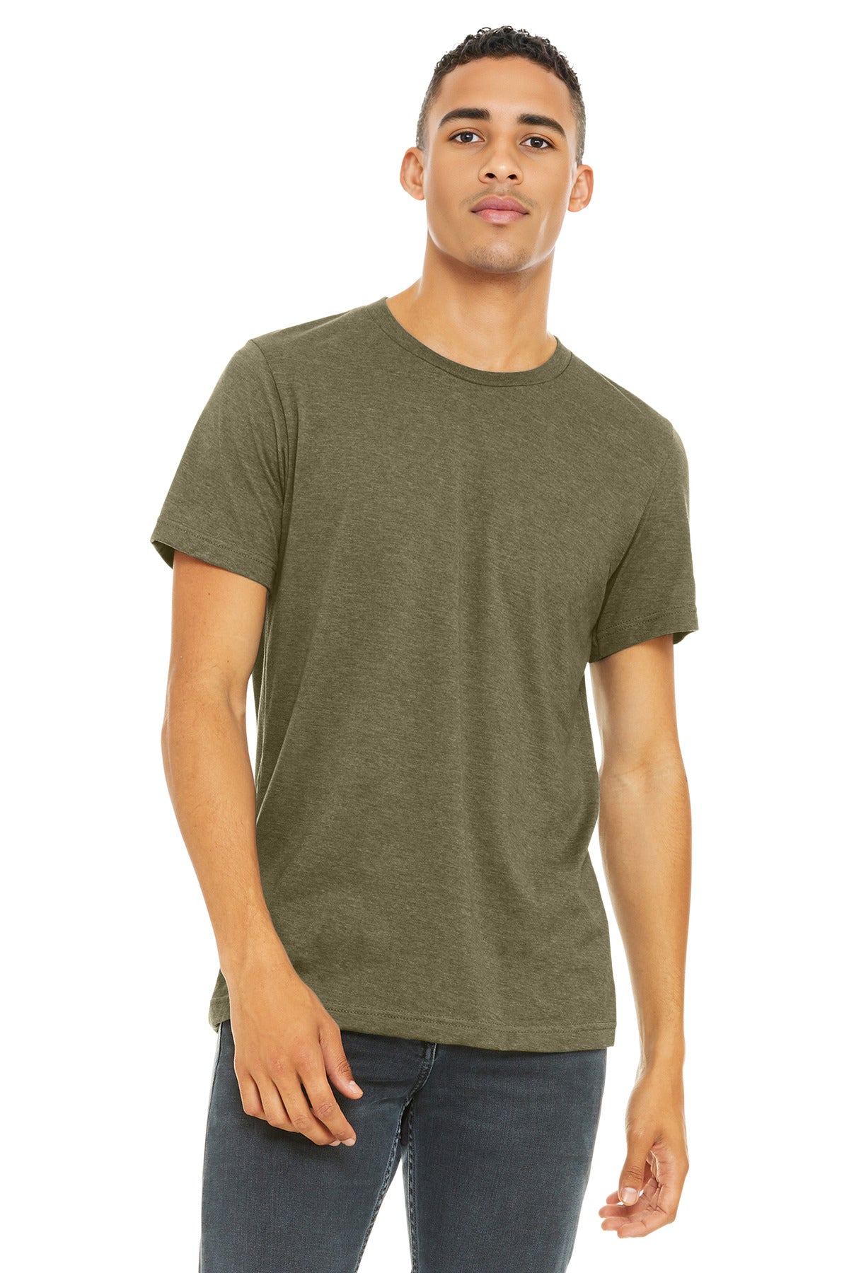 BELLA+CANVAS    Unisex Heather CVC Short Sleeve Tee. BC3001CVC