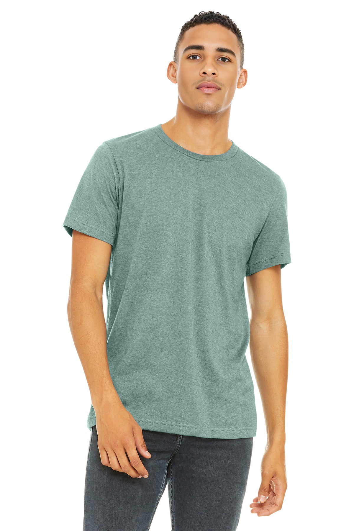 BELLA+CANVAS    Unisex Heather CVC Short Sleeve Tee. BC3001CVC
