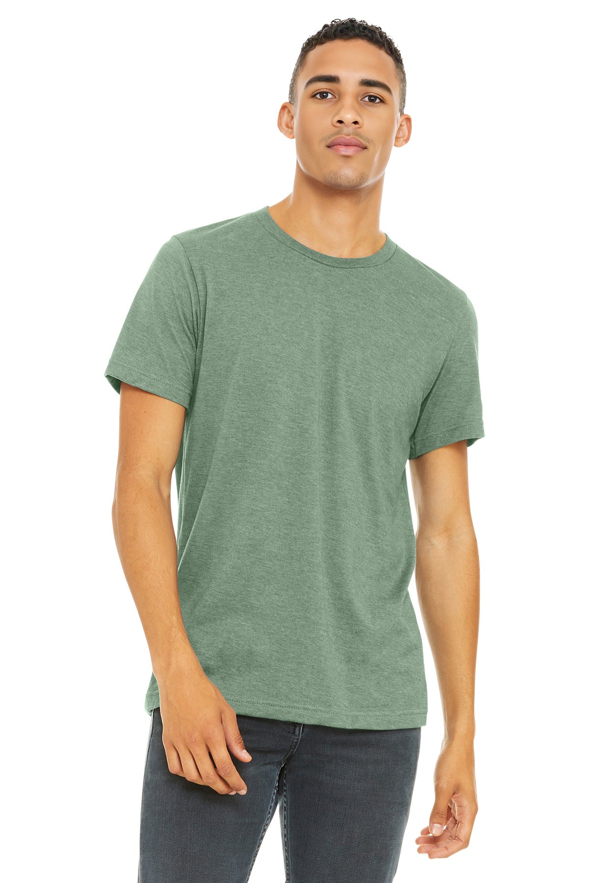 BELLA+CANVAS    Unisex Heather CVC Short Sleeve Tee. BC3001CVC