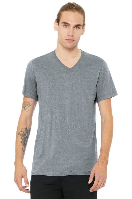 BELLA+CANVAS ®  Unisex Heather CVC V-Neck Tee BC3005CVC | Add Your Logo