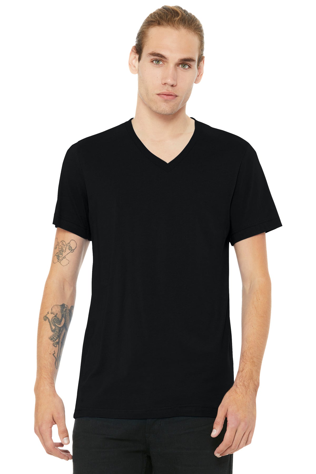 BELLA+CANVAS ®  Unisex Heather CVC V-Neck Tee BC3005CVC | Add Your Logo
