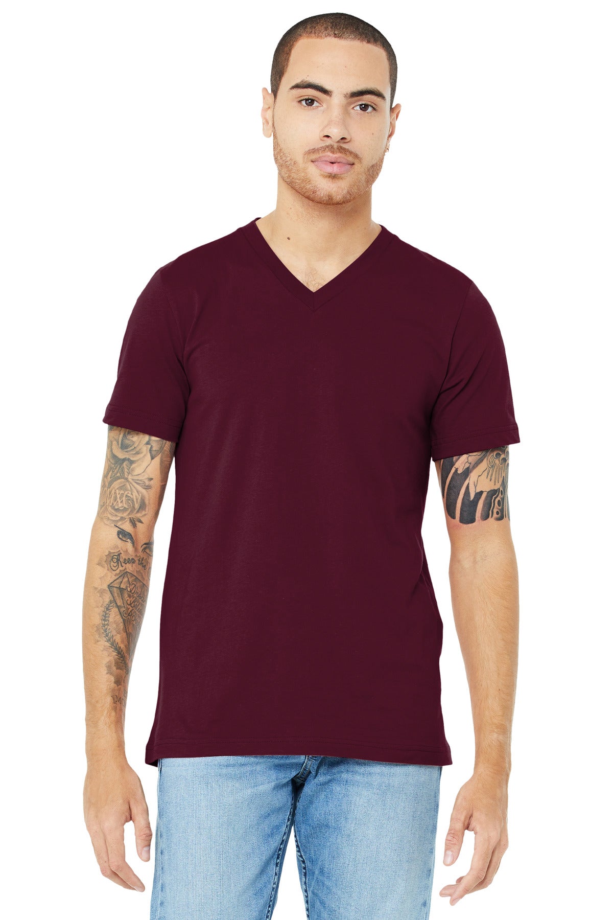BELLA+CANVAS  ®  Unisex Jersey Short Sleeve V-Neck Tee. BC3005 | Add Your Logo