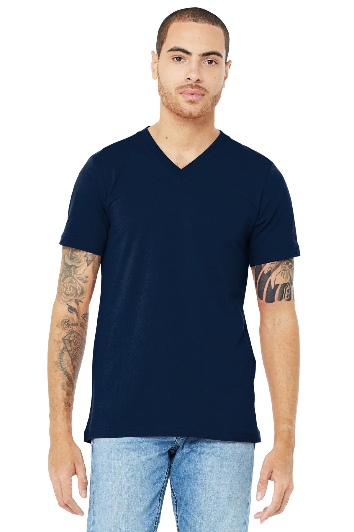 BELLA+CANVAS  ®  Unisex Jersey Short Sleeve V-Neck Tee. BC3005 | Add Your Logo