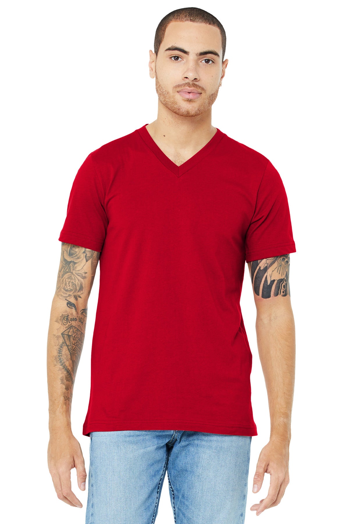 BELLA+CANVAS  ®  Unisex Jersey Short Sleeve V-Neck Tee. BC3005 | Add Your Logo