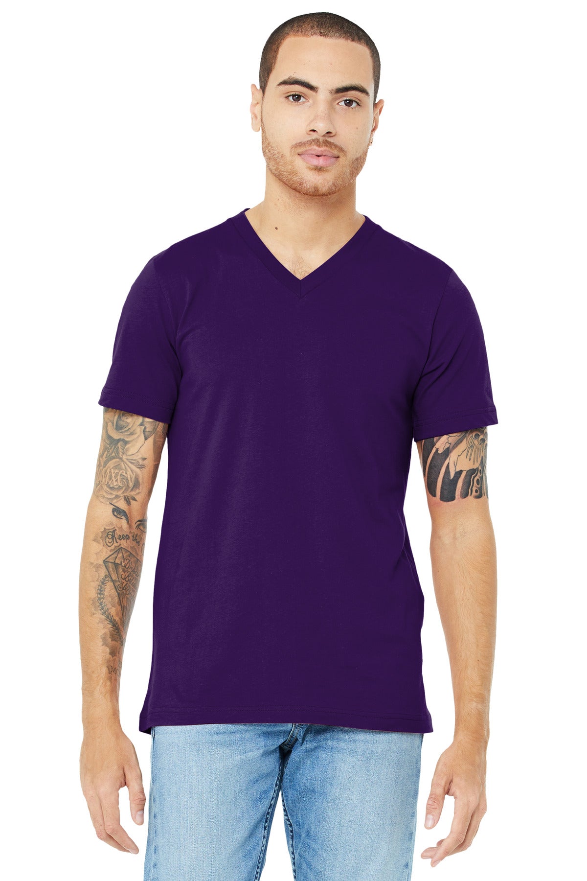 BELLA+CANVAS  ®  Unisex Jersey Short Sleeve V-Neck Tee. BC3005 | Add Your Logo