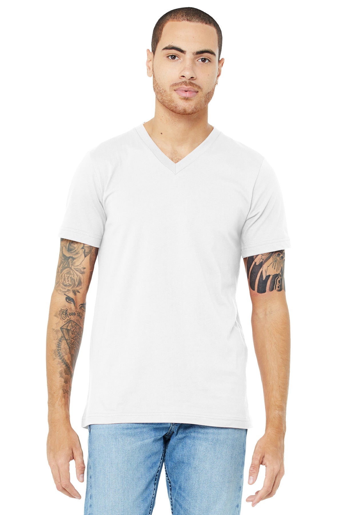 BELLA+CANVAS  ®  Unisex Jersey Short Sleeve V-Neck Tee. BC3005 | Add Your Logo