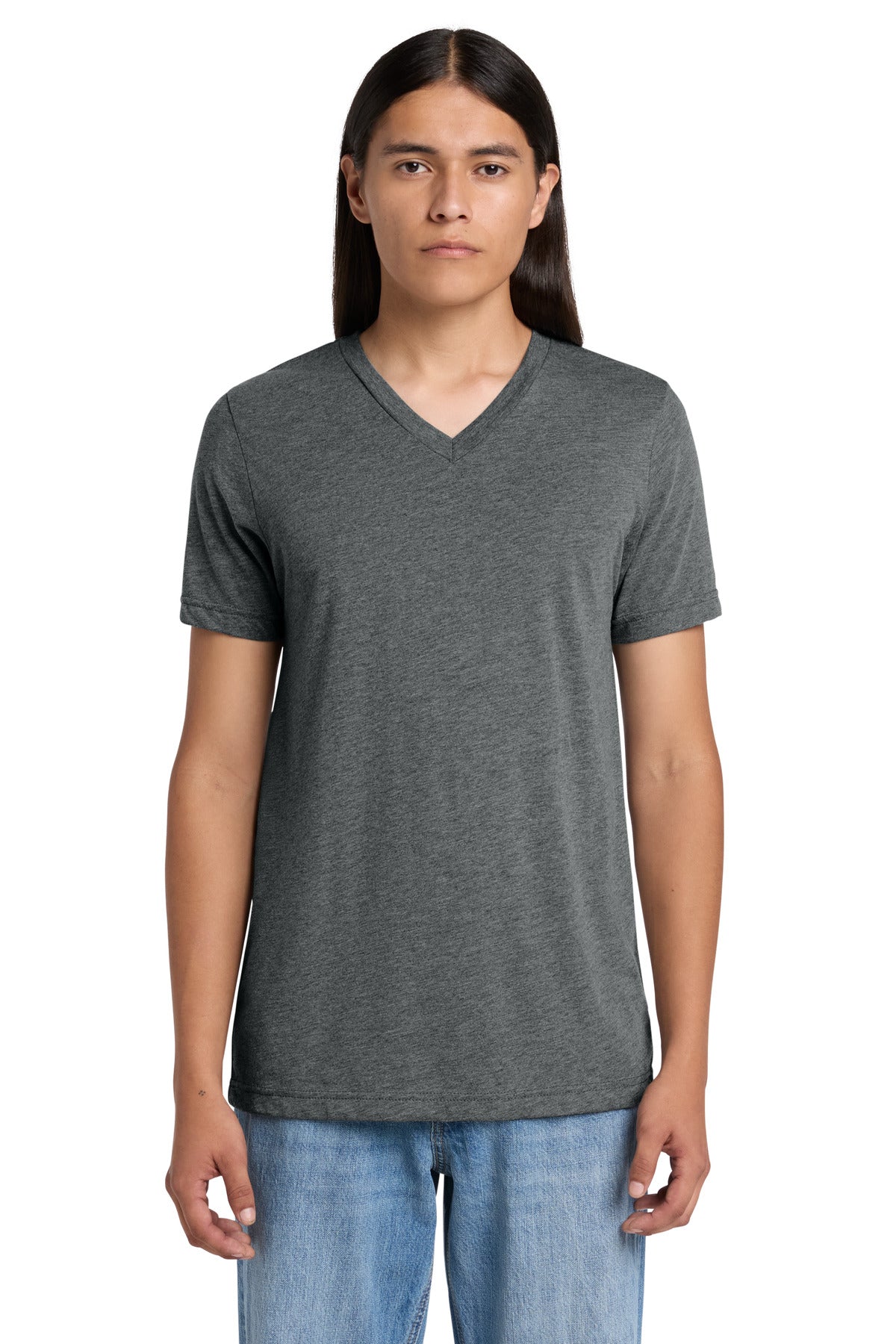 BELLA+CANVAS ®  Unisex Triblend Short Sleeve V-Neck Tee. BC3415 | Add Your Logo