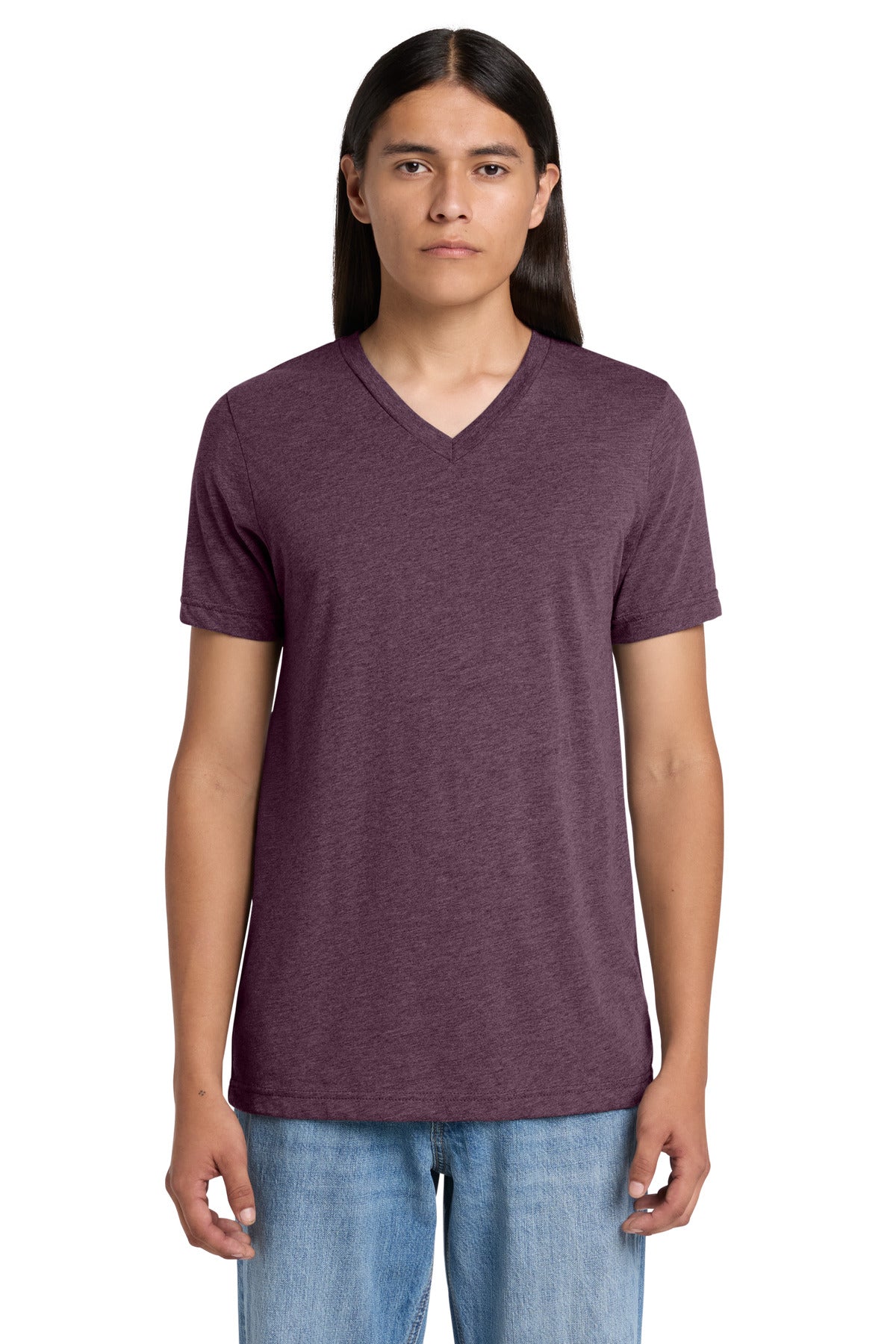 BELLA+CANVAS ®  Unisex Triblend Short Sleeve V-Neck Tee. BC3415 | Add Your Logo