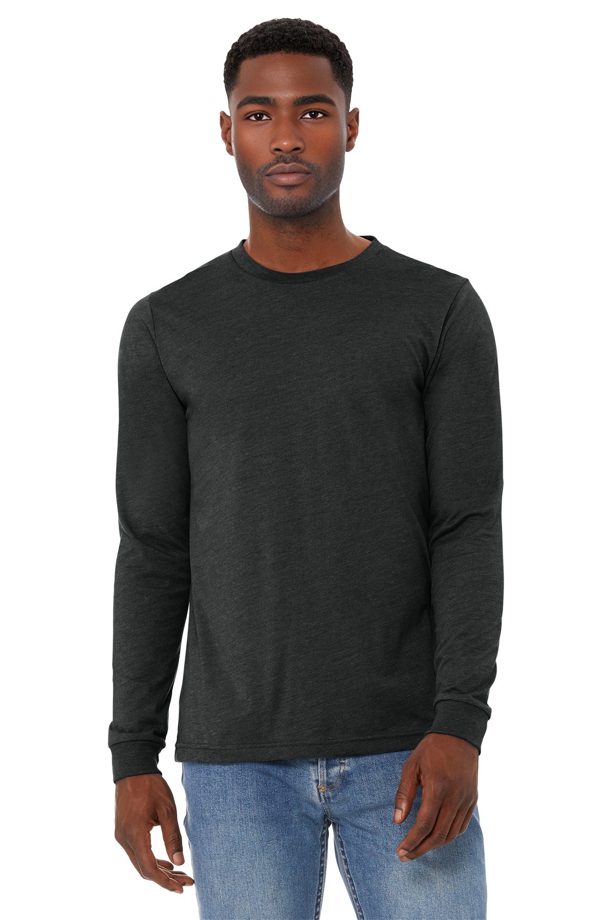 BELLA+CANVAS ®  Unisex Heather CVC Long Sleeve Tee BC3501CVC | Add Your Logo