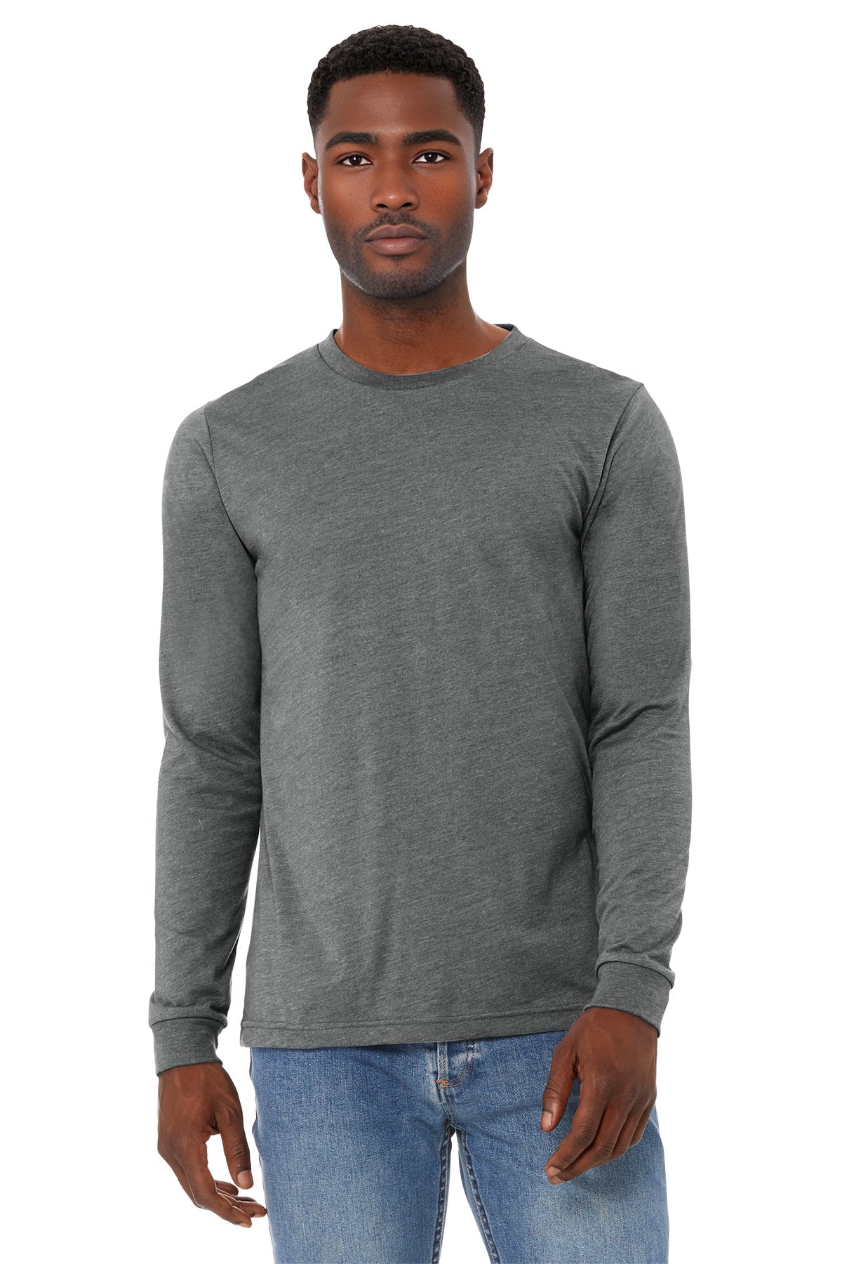 BELLA+CANVAS ®  Unisex Heather CVC Long Sleeve Tee BC3501CVC | Add Your Logo