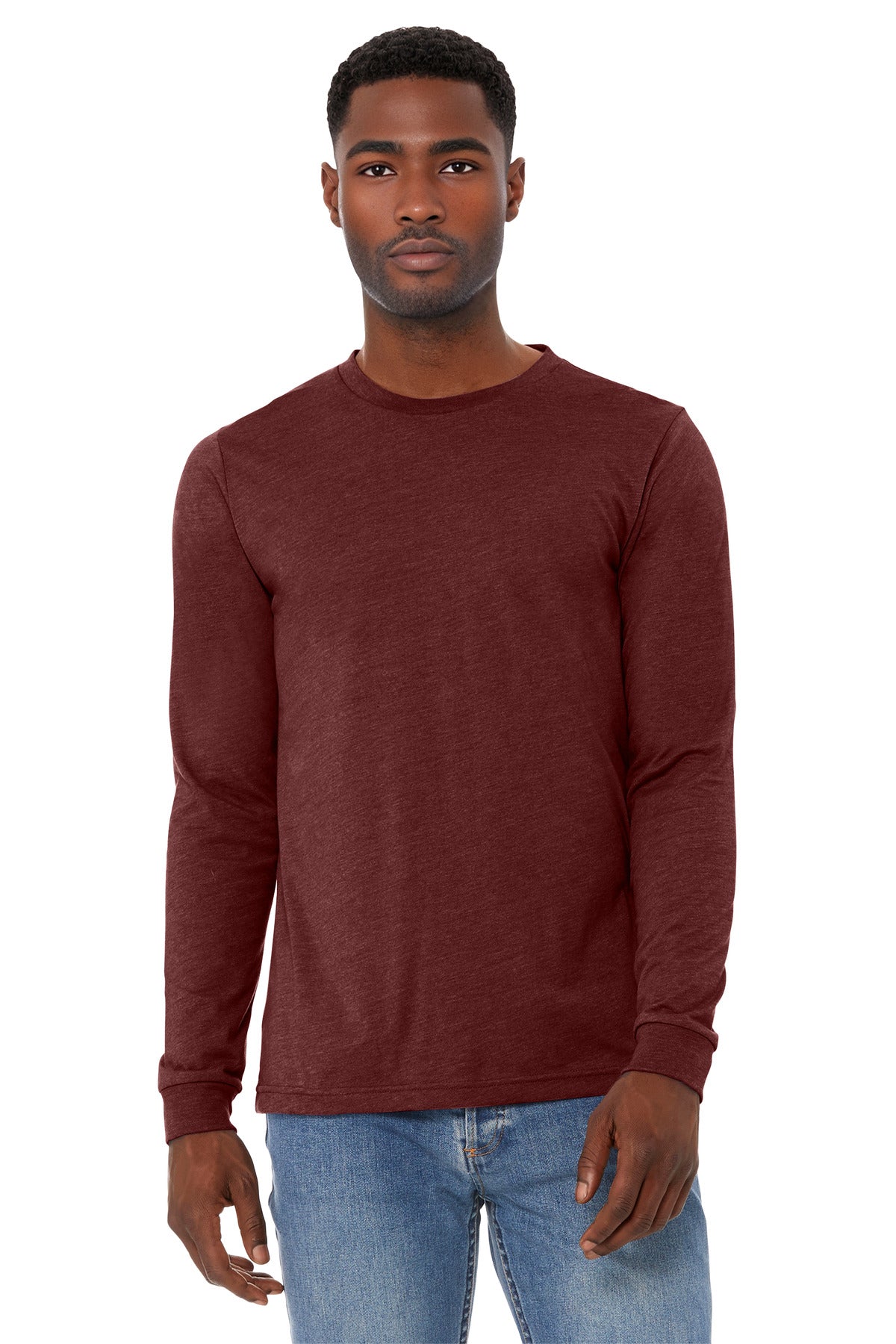 BELLA+CANVAS ®  Unisex Heather CVC Long Sleeve Tee BC3501CVC | Add Your Logo