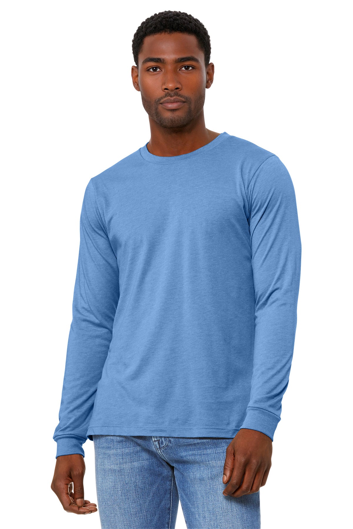 BELLA+CANVAS ®  Unisex Heather CVC Long Sleeve Tee BC3501CVC | Add Your Logo