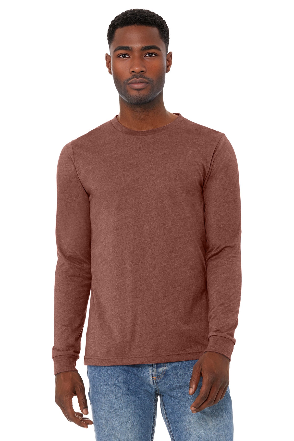 BELLA+CANVAS ®  Unisex Heather CVC Long Sleeve Tee BC3501CVC | Add Your Logo