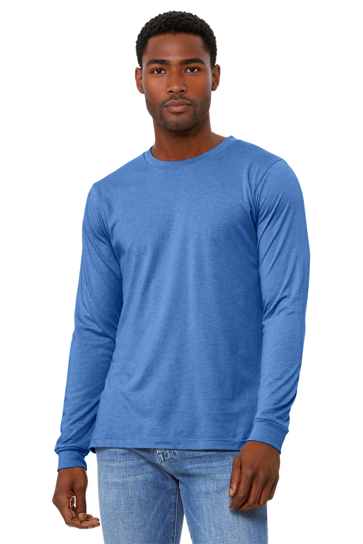 BELLA+CANVAS ®  Unisex Heather CVC Long Sleeve Tee BC3501CVC | Add Your Logo