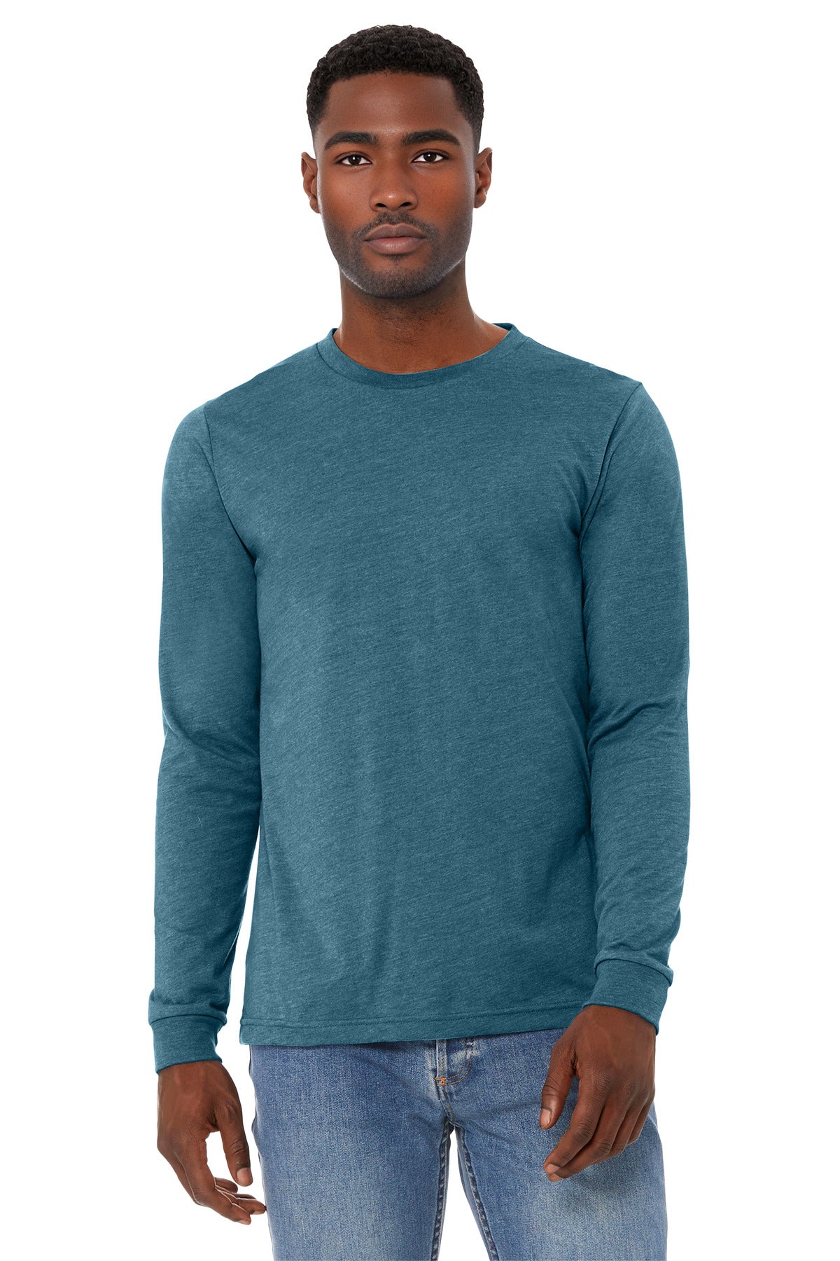 BELLA+CANVAS ®  Unisex Heather CVC Long Sleeve Tee BC3501CVC | Add Your Logo