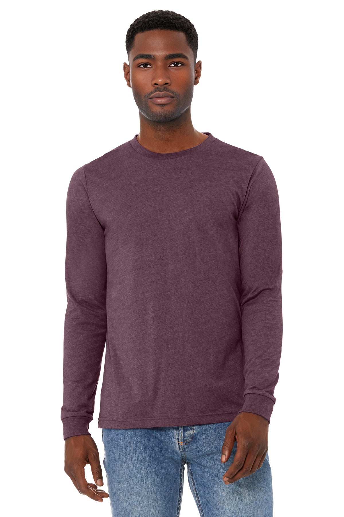 BELLA+CANVAS ®  Unisex Heather CVC Long Sleeve Tee BC3501CVC | Add Your Logo