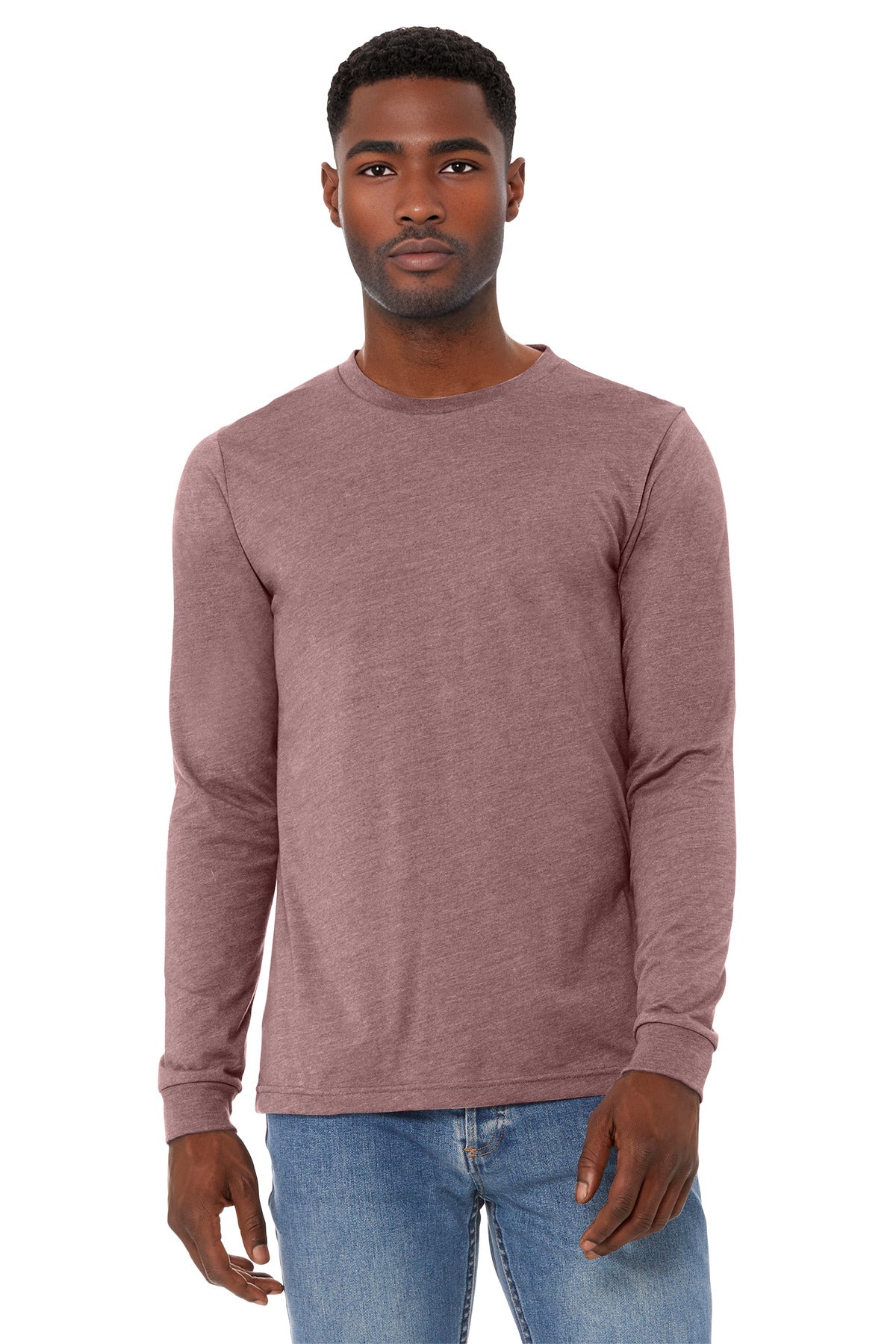 BELLA+CANVAS ®  Unisex Heather CVC Long Sleeve Tee BC3501CVC | Add Your Logo