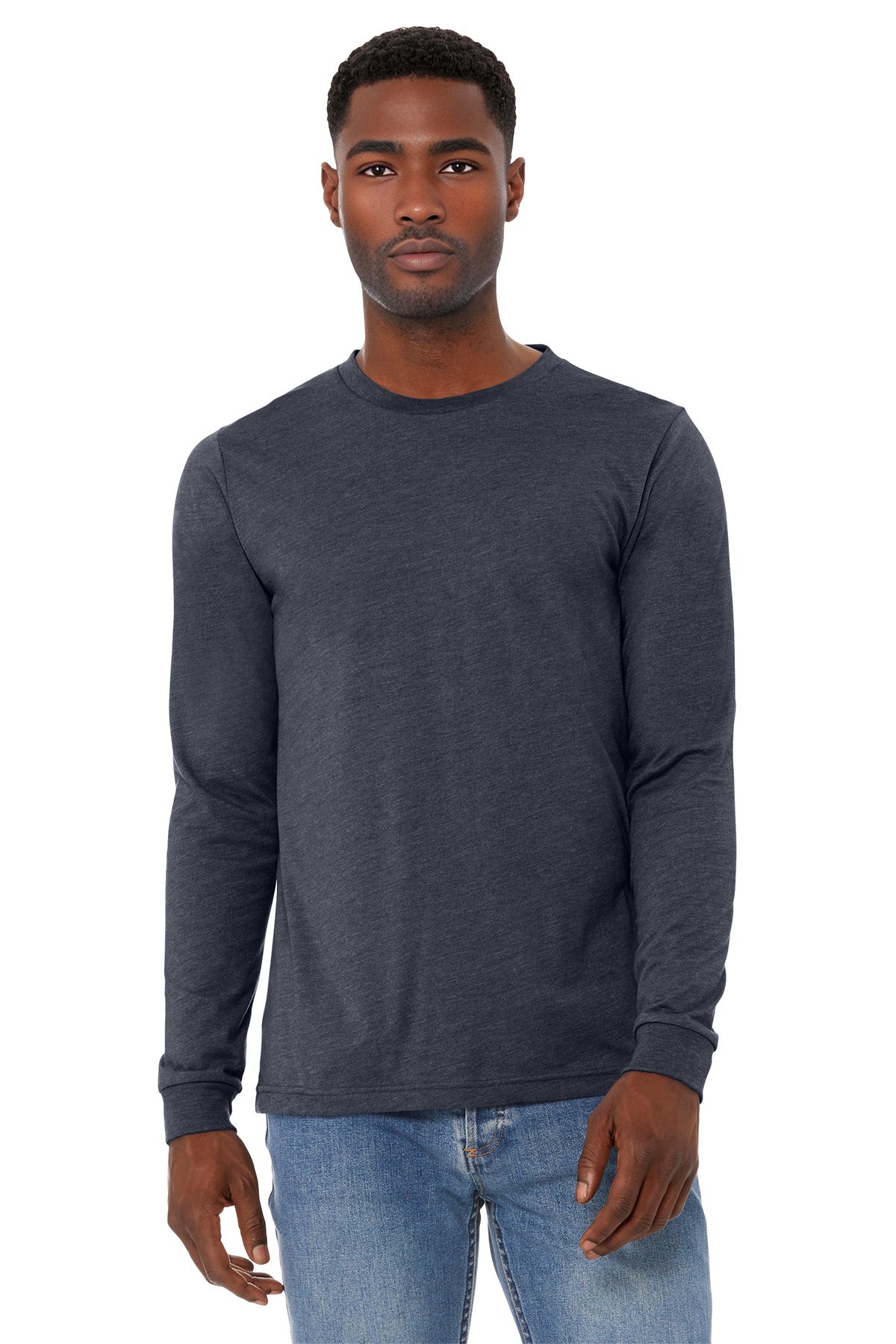 BELLA+CANVAS ®  Unisex Heather CVC Long Sleeve Tee BC3501CVC | Add Your Logo