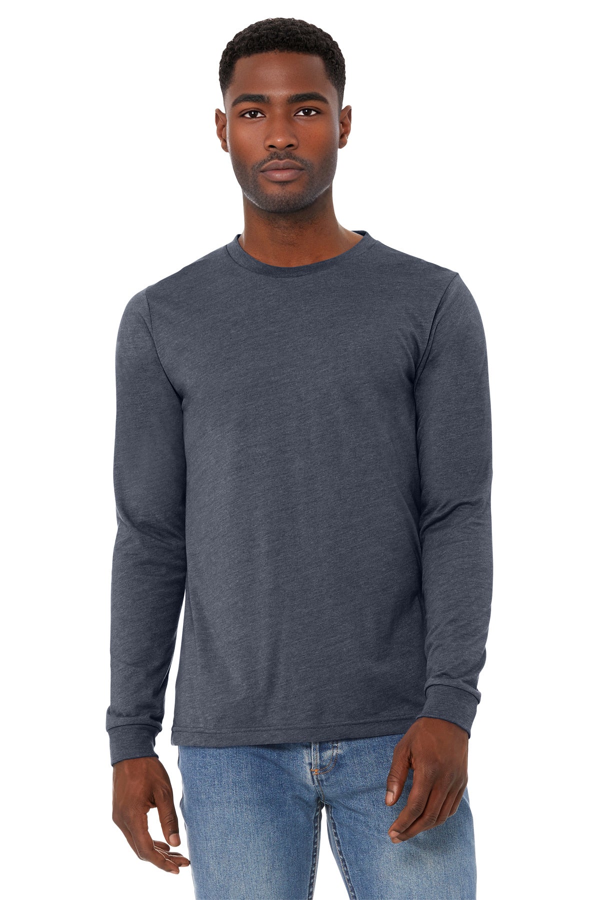 BELLA+CANVAS ®  Unisex Heather CVC Long Sleeve Tee BC3501CVC | Add Your Logo
