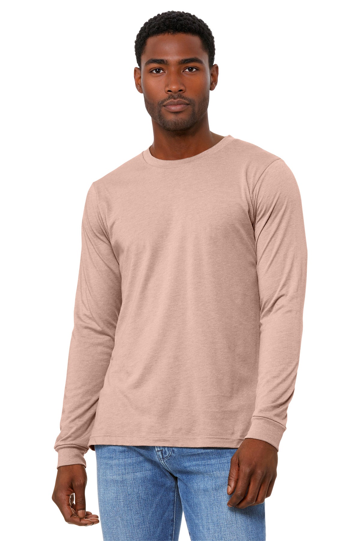 BELLA+CANVAS ®  Unisex Heather CVC Long Sleeve Tee BC3501CVC | Add Your Logo