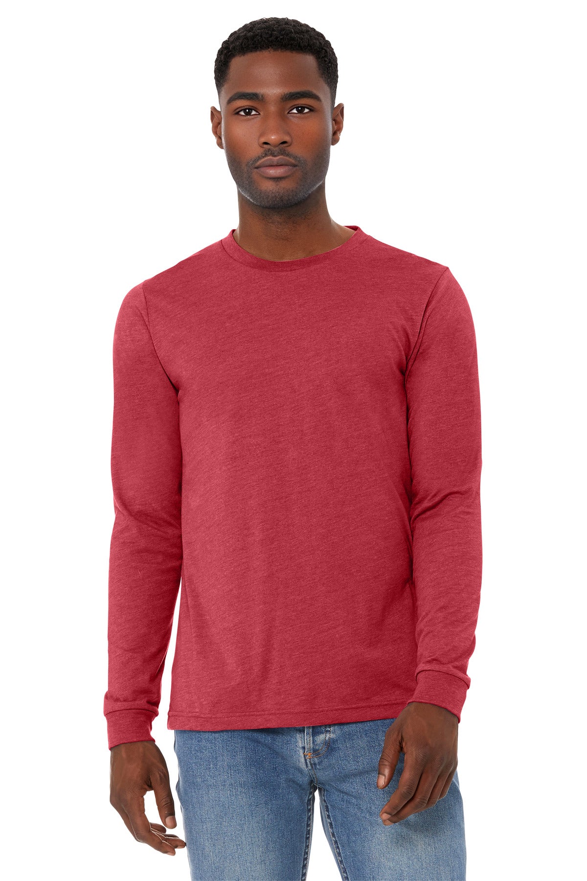 BELLA+CANVAS ®  Unisex Heather CVC Long Sleeve Tee BC3501CVC | Add Your Logo