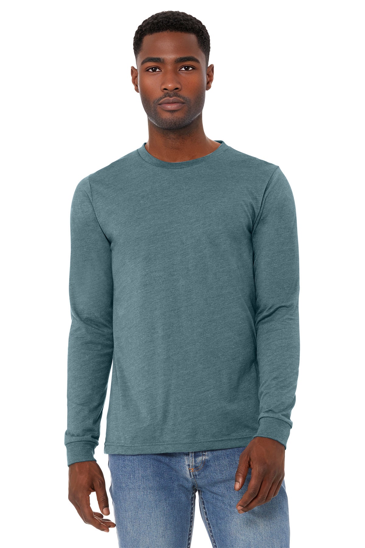 BELLA+CANVAS ®  Unisex Heather CVC Long Sleeve Tee BC3501CVC | Add Your Logo