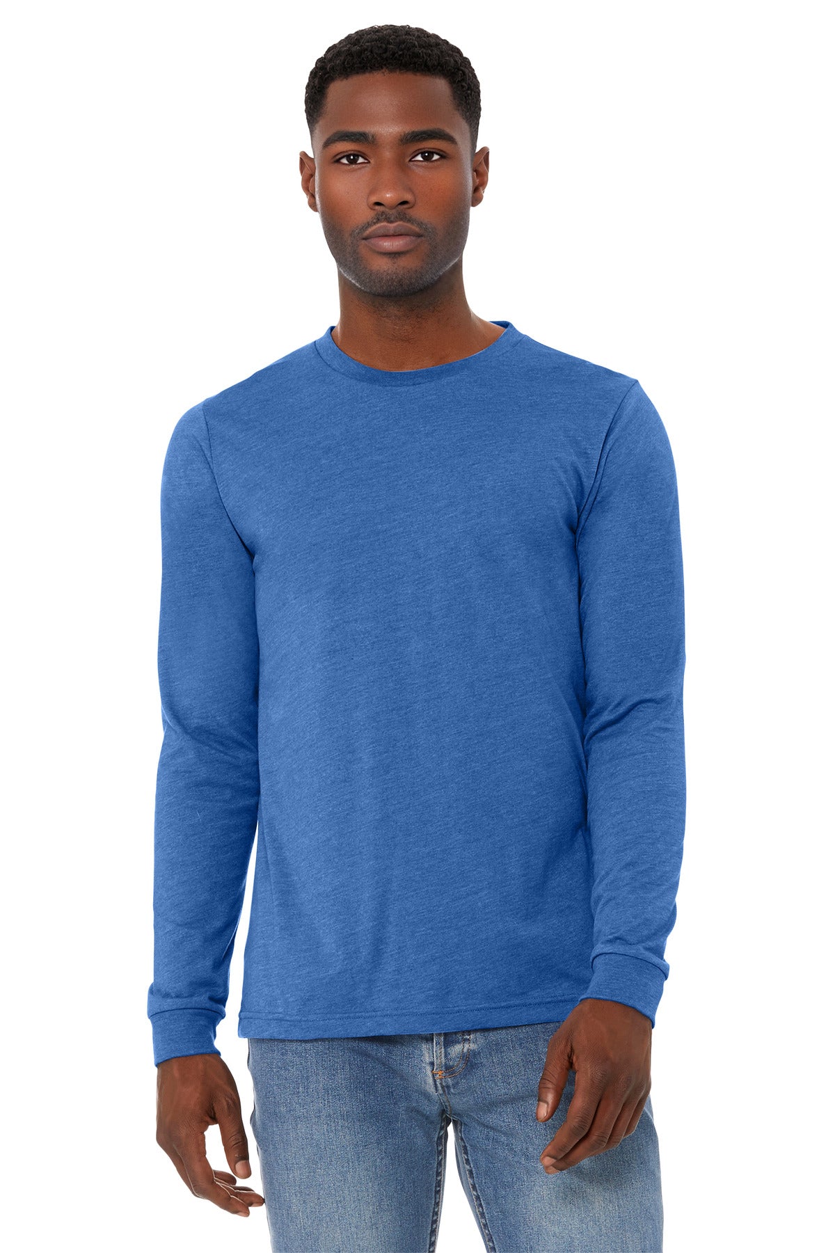 BELLA+CANVAS ®  Unisex Heather CVC Long Sleeve Tee BC3501CVC | Add Your Logo