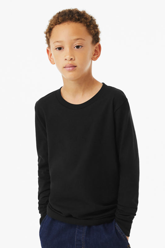 BELLA+CANVAS ®  Youth Heather CVC Long Sleeve Tee BC3501YCVC | Add Your Logo