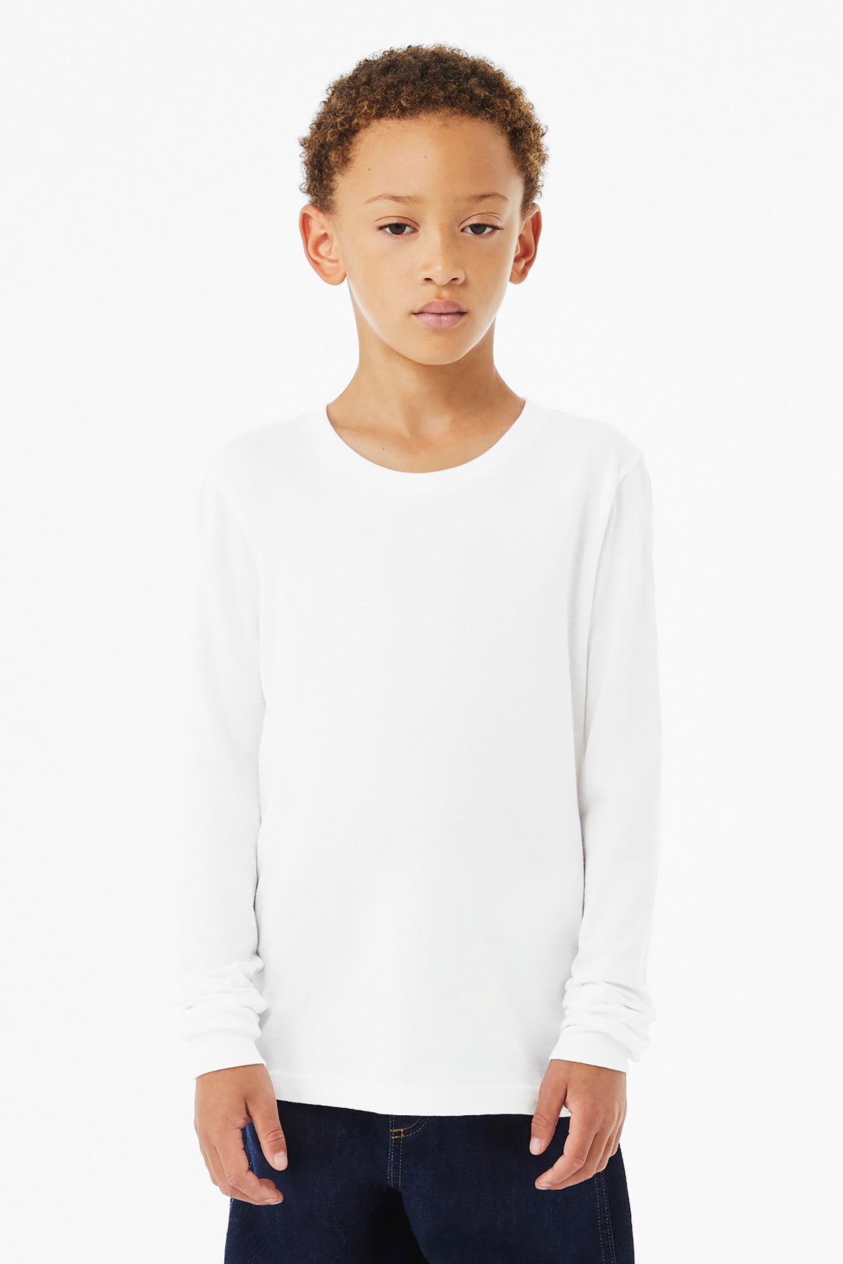 BELLA+CANVAS ®  Youth Heather CVC Long Sleeve Tee BC3501YCVC | Add Your Logo