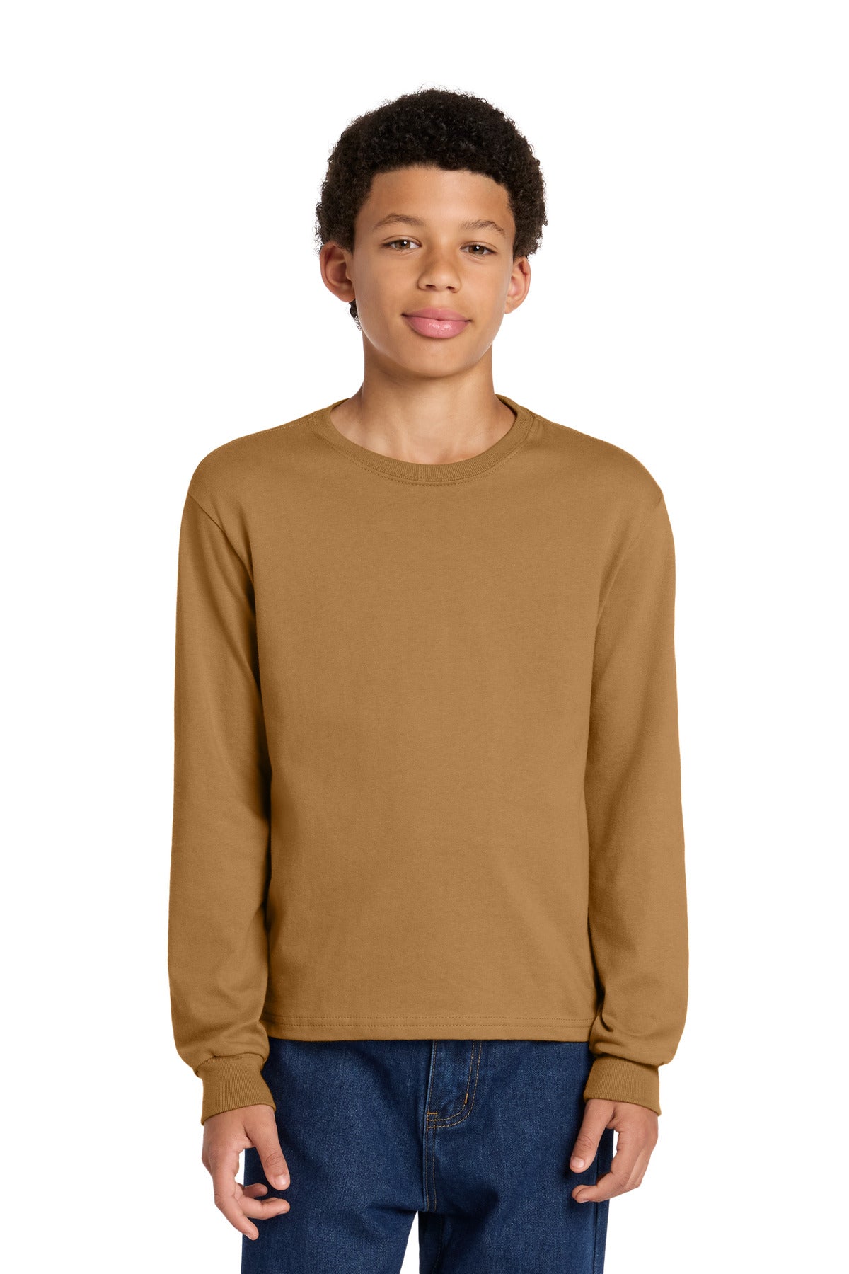 BELLA+CANVAS ®  Youth 6-Ounce Heavyweight Long Sleeve Tee BC3511Y | Add Your Logo