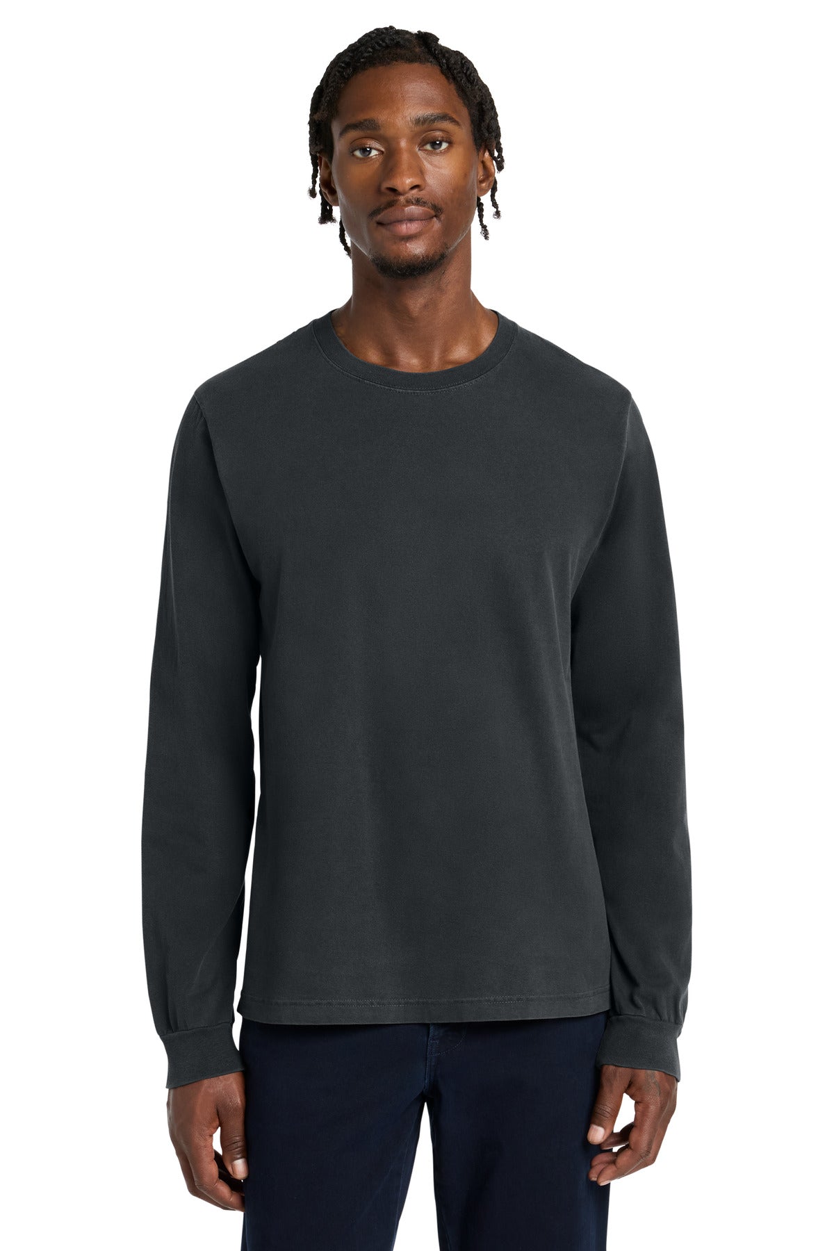 BELLA+CANVAS ®  Unisex Heavyweight Garment-Dyed Long Sleeve Tee BC4851GD | Add Your Logo
