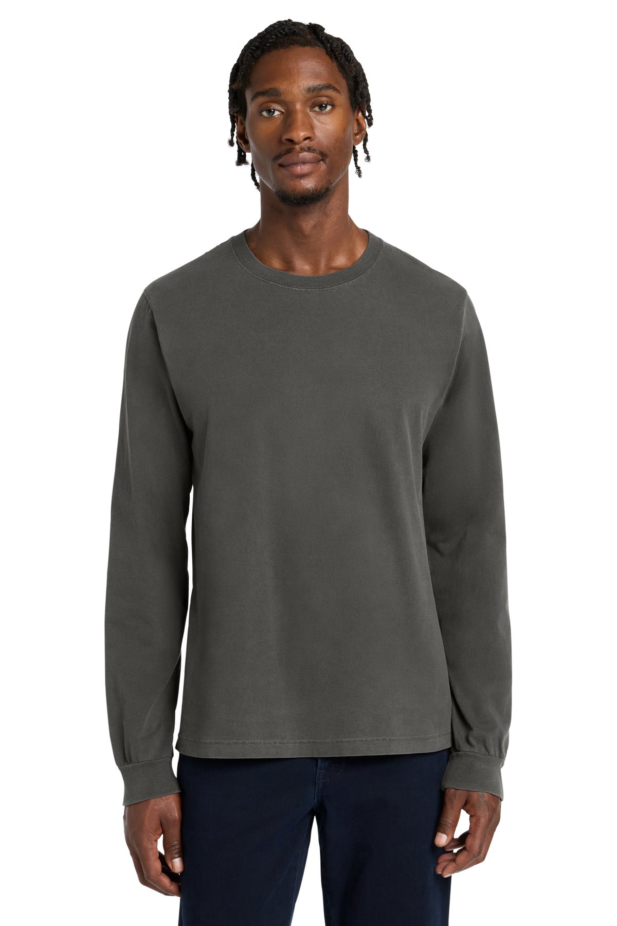 BELLA+CANVAS ®  Unisex Heavyweight Garment-Dyed Long Sleeve Tee BC4851GD | Add Your Logo