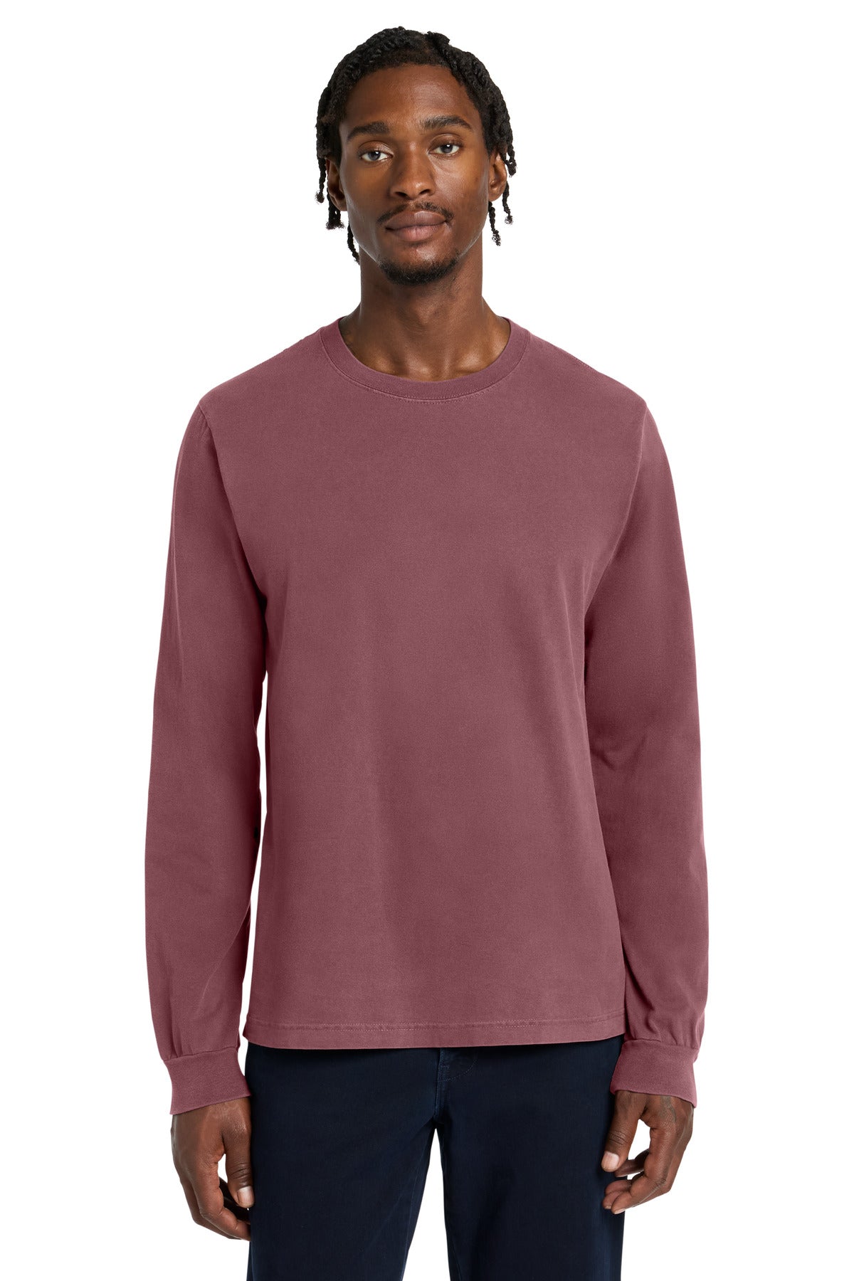 BELLA+CANVAS ®  Unisex Heavyweight Garment-Dyed Long Sleeve Tee BC4851GD | Add Your Logo