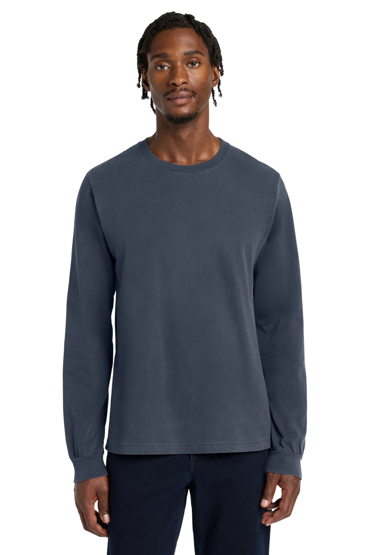 BELLA+CANVAS ®  Unisex Heavyweight Garment-Dyed Long Sleeve Tee BC4851GD | Add Your Logo