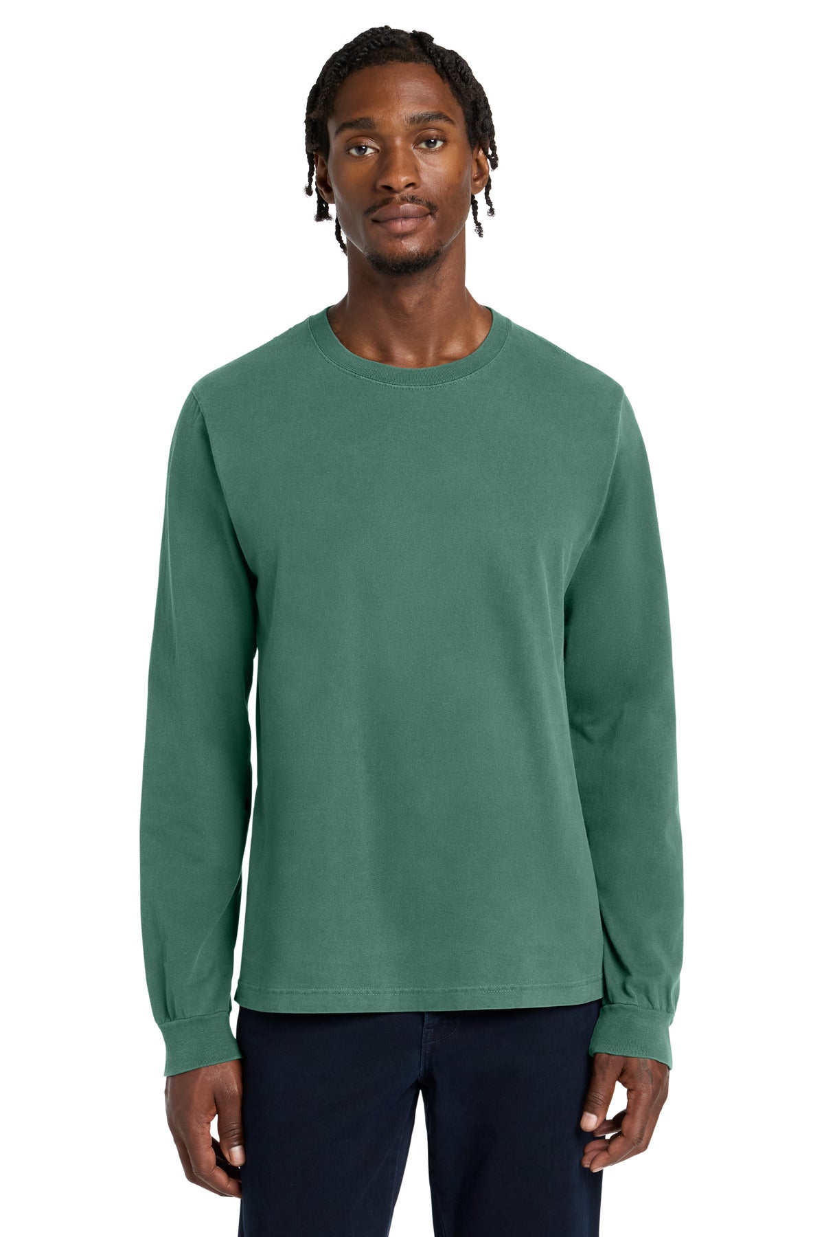 BELLA+CANVAS ®  Unisex Heavyweight Garment-Dyed Long Sleeve Tee BC4851GD | Add Your Logo