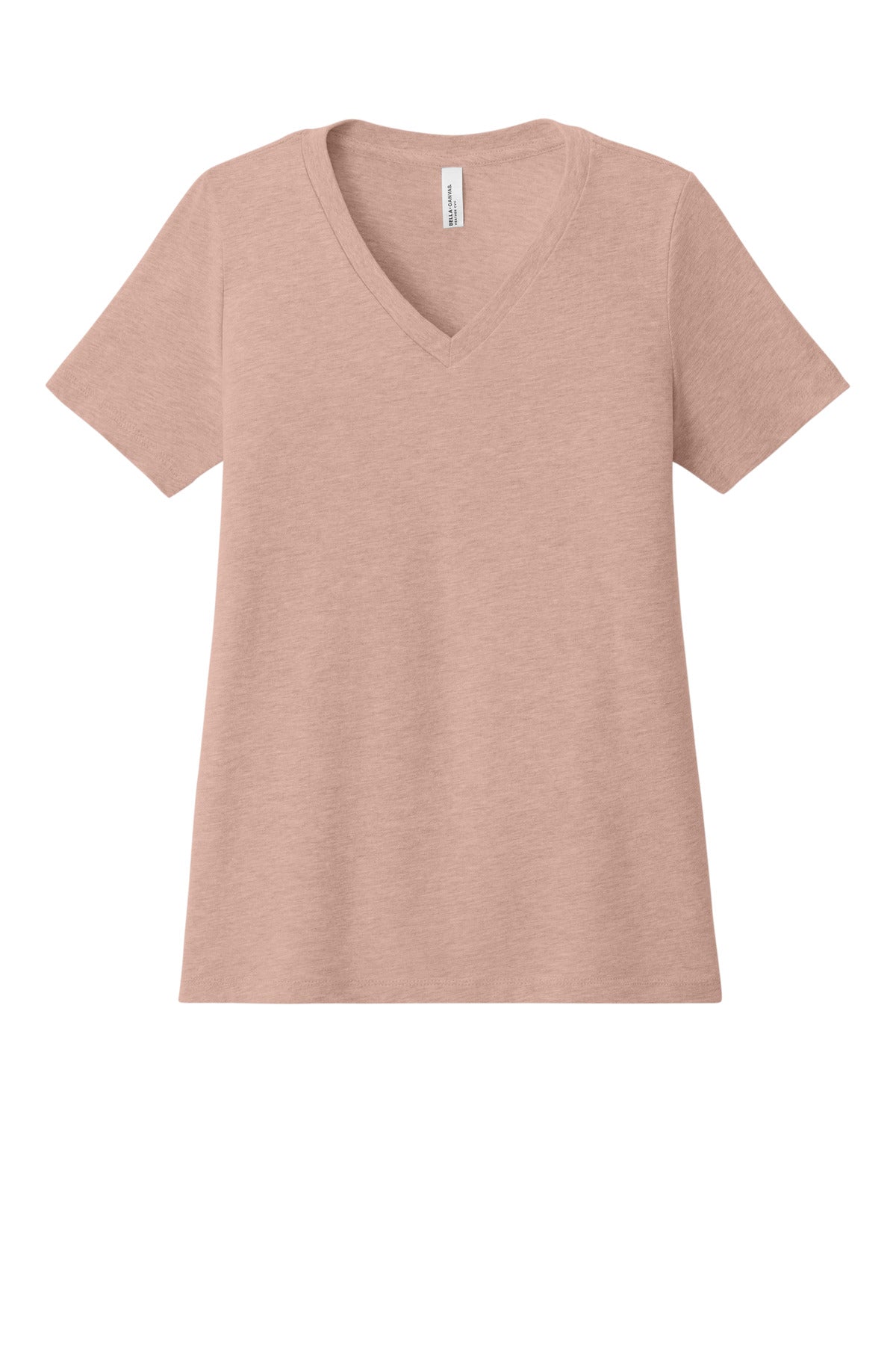 BELLA+CANVAS ®  Women's Relaxed Heather CVC V-Neck Tee BC6405CVC | Add Your Logo