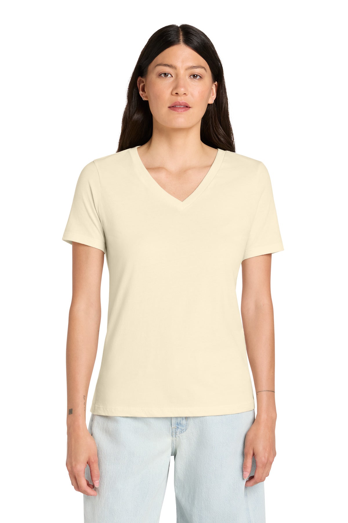 BELLA+CANVAS  ®  Women's Relaxed Jersey Short Sleeve V-Neck Tee. BC6405 | Add Your Logo