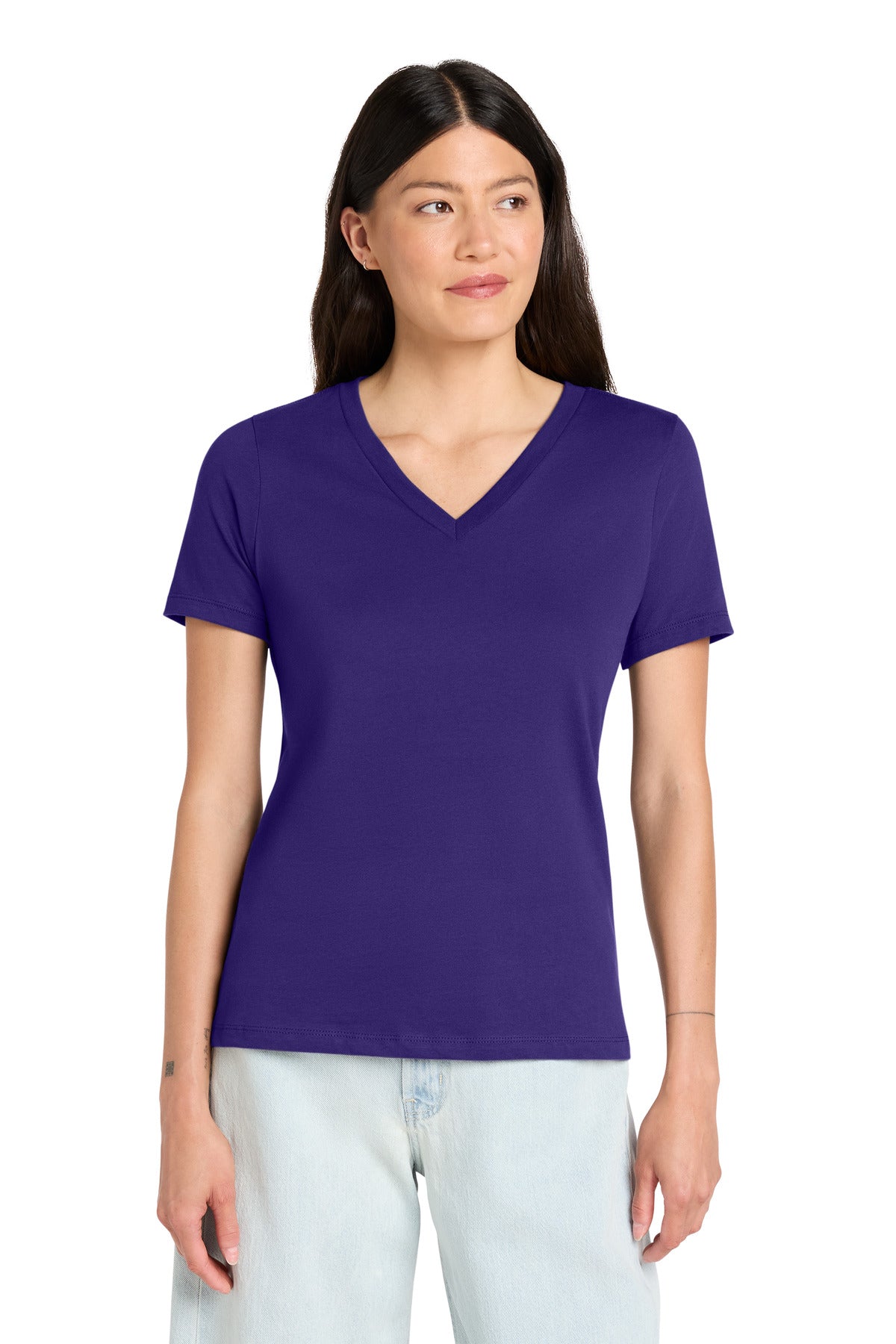 BELLA+CANVAS  ®  Women's Relaxed Jersey Short Sleeve V-Neck Tee. BC6405 | Add Your Logo
