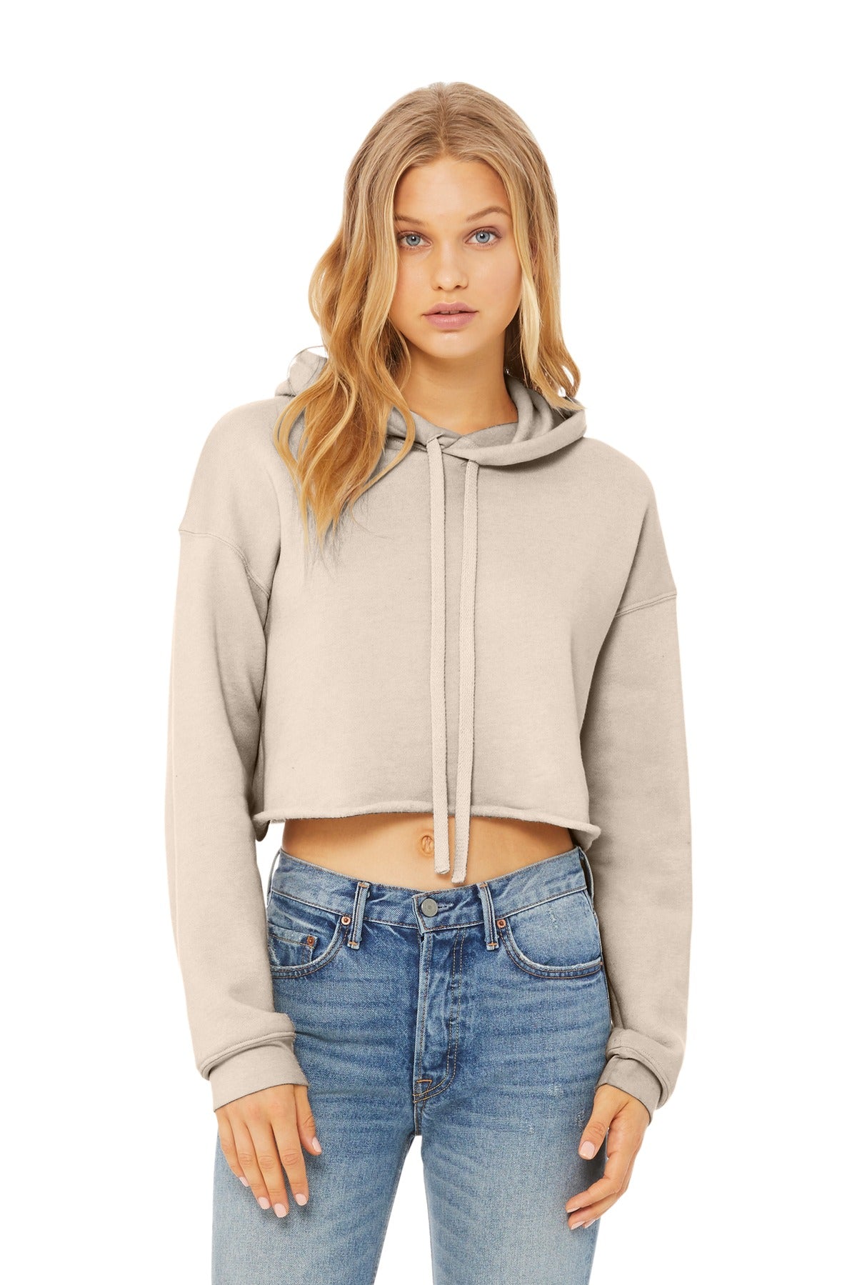 BELLA+CANVAS    Women's Sponge Fleece Cropped Fleece Hoodie. BC7502